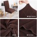 Fuloon Jacquard Stretch Box Cushion Dining Chair Cover | 6 PCS | Brown