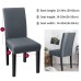 Fuloon Jacquard Stretch Box Cushion Dining Chair Cover | 4 PCS | Dark Gray