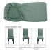 Fuloon Jacquard Stretch Box Cushion Dining Chair Cover | 6 PCS | Matcha Green